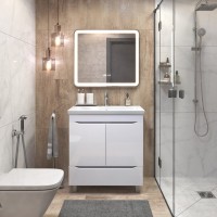 Тумба под раковину без столешницы Vigo Grani 80 белая, для раковины Cersanit Como 80