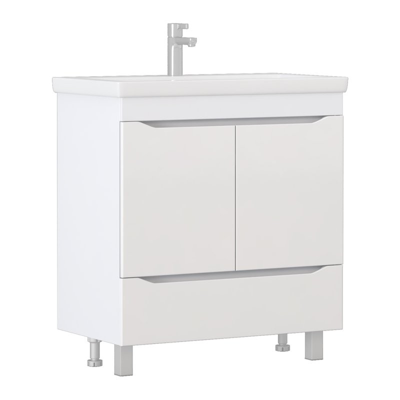 Тумба под раковину без столешницы Vigo Grani 80 белая, для раковины Cersanit Como 80