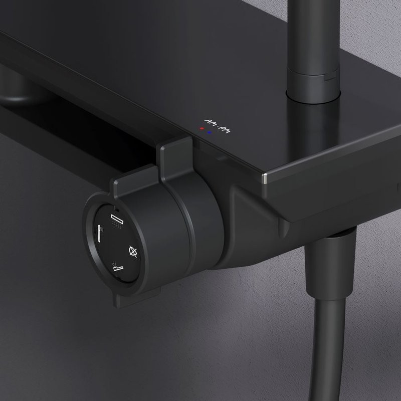 Душевая стойка AM.PM Gem F0790722 матовая черная