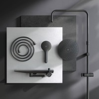 Душевая стойка AM.PM Gem F0790722 матовая черная