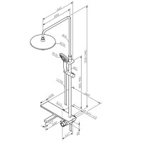 Душевая стойка AM.PM Gem F0790722 матовая черная