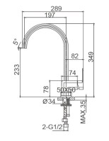 Смеситель для кухни Wonzon & Woghand Arnie WW-692101-CR хром