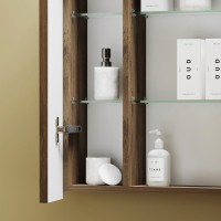 Зеркало-шкаф Sancos Mirror 70 с подсветкой, дуб чарльстон