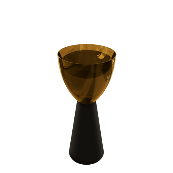 Раковина напольная Abber Kristall AT2703Black-Vesuvian 45 глянцевая оливковая, матовая черная, круглая, моноблок