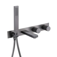 Встраиваемый смеситель для душа и ванны Abber Rund AF8730NG С ВНУТРЕННЕЙ ЧАСТЬЮ, никель