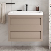 Тумба с раковиной Art&Max Platino 60 подвесная, капучино