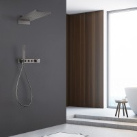 Душевой комплект Abber Rund AF8752NG С ВНУТРЕННЕЙ ЧАСТЬЮ, никель