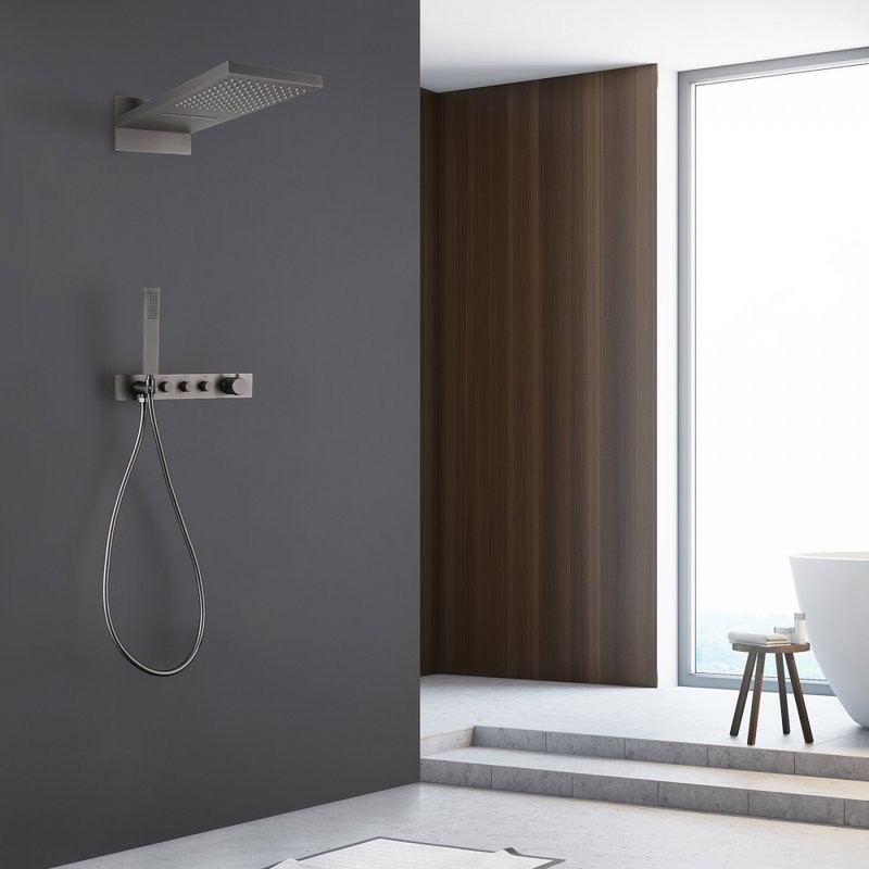 Душевой комплект Abber Rund AF8752NG С ВНУТРЕННЕЙ ЧАСТЬЮ, никель