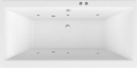 Акриловая ванна Excellent Pryzmat Slim WAEX.PRY18S.SOFT 180x80 см, встраиваемая, с гидромассажем, белая, с каркасом, со сливом-переливом