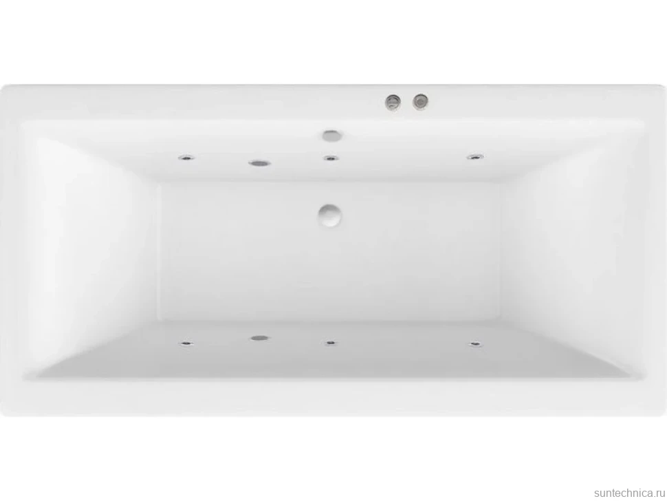 Акриловая ванна Excellent Pryzmat Slim WAEX.PRY18S.SOFT 180x80 см, встраиваемая, с гидромассажем, белая, с каркасом, со сливом-переливом