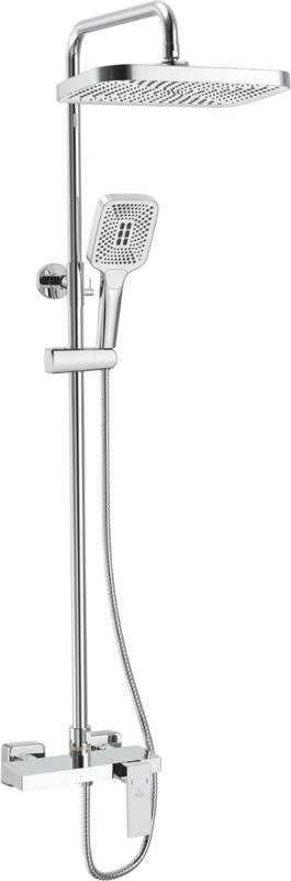 Душевая стойка Rose R1836-6 с каскадным изливом, хром