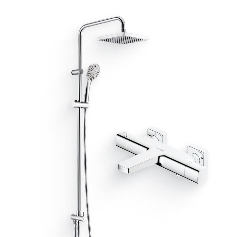 Душевой комплект Термостат Wasserkraft Naab 8611 Thermo для ванны с душем + Стойка A017