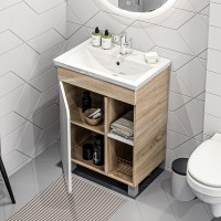 Мебель для ванной комнаты 1MarKa Nuvo 60Н напольная, дуб сонома