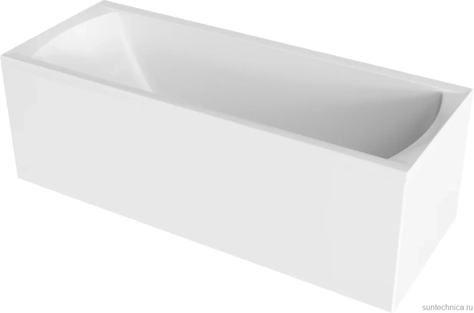 Акриловая ванна Marka One Modern 150x75 см, пристенная, белая, на ножках