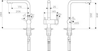 Комплект Мойка Omoikiri Daisen 60-BL черная + Смеситель Nagano BN нержавеющая сталь