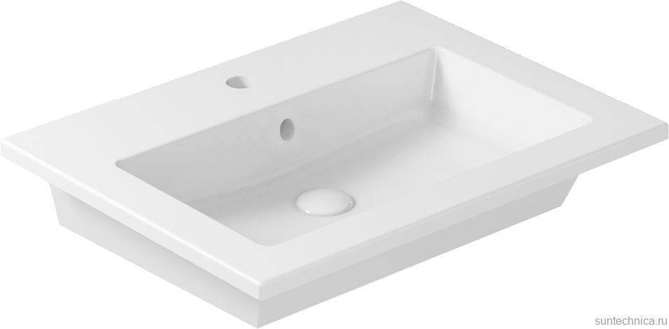 Раковина подвесная Galassia Eden 7221 61x46 глянцевая белая, прямоугольная, фаянс