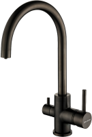 Комплект Мойка Paulmark Vista PM304444-GM вороненая сталь + Смеситель Essen Es213211-GM вороненая сталь