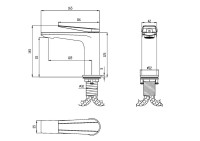 Смеситель для раковины Olive'S Viar 28100VRG золото Смеситель для раковины Olive'S Viar 28100VRG золото