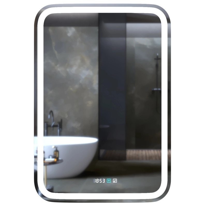 Зеркало Mixline Мальта -3 55 с подсветкой, с подогревом, с часами