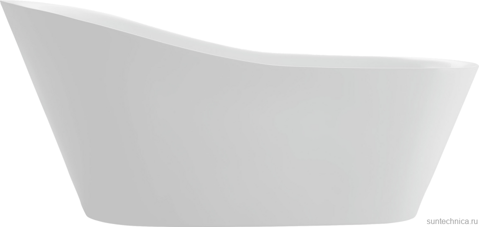 Акриловая ванна BelBagno BB63-1800-W0 180x80 см, отдельностоящая, белая, овальная, на ножках, с донным клапаном