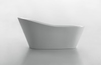 Акриловая ванна BelBagno BB63-1800-W0 180x80 см, отдельностоящая, белая, овальная, на ножках, с донным клапаном