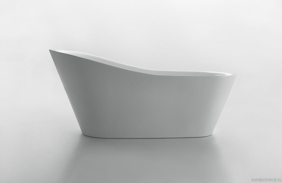 Акриловая ванна BelBagno BB63-1800-W0 180x80 см, отдельностоящая, белая, овальная, на ножках, с донным клапаном