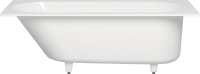 Ванна из искусственного камня Salini Ornella Kit 180x80 см, встраиваемая, матовая белая, со сливом-переливом, с донным клапаном