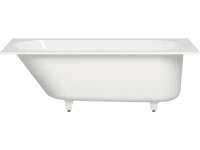 Ванна из искусственного камня Salini Ornella Kit 180x80 см, встраиваемая, матовая белая, со сливом-переливом, с донным клапаном
