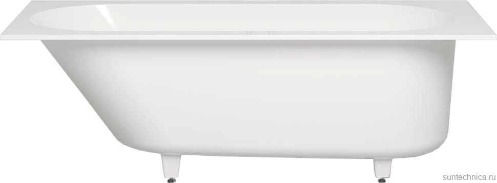 Ванна из искусственного камня Salini Ornella Kit 180x80 см, встраиваемая, матовая белая, со сливом-переливом, с донным клапаном