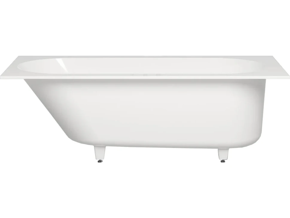 Ванна из искусственного камня Salini Ornella Kit 180x80 см, встраиваемая, матовая белая, со сливом-переливом, с донным клапаном
