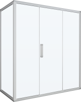 Душевой уголок Kubele DE019 R3-CLN-CH 140х80 см, профиль хром