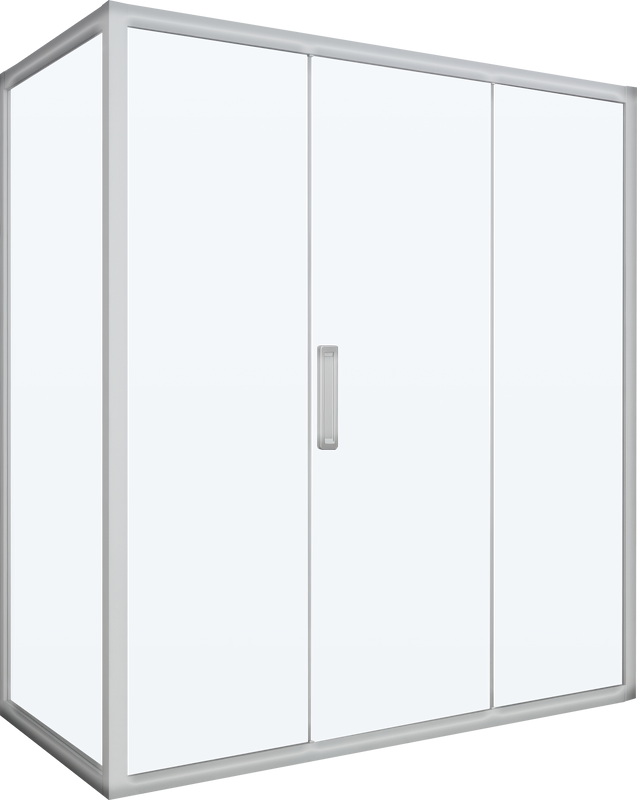 Душевой уголок Kubele DE019 R3-CLN-CH 140х80 см, профиль хром