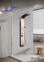 Душевая панель Ceruttispa Celia RG CT10406 розовое золото