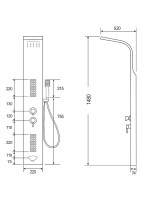 Душевая панель Ceruttispa Celia RG CT10406 розовое золото