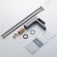 Смеситель для раковины Shevanik S4501T, оружейная сталь