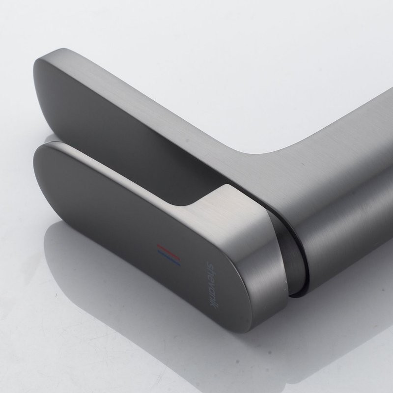 Смеситель для раковины Shevanik S4501T, оружейная сталь