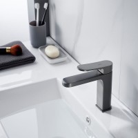 Смеситель для раковины Shevanik S4501T, оружейная сталь