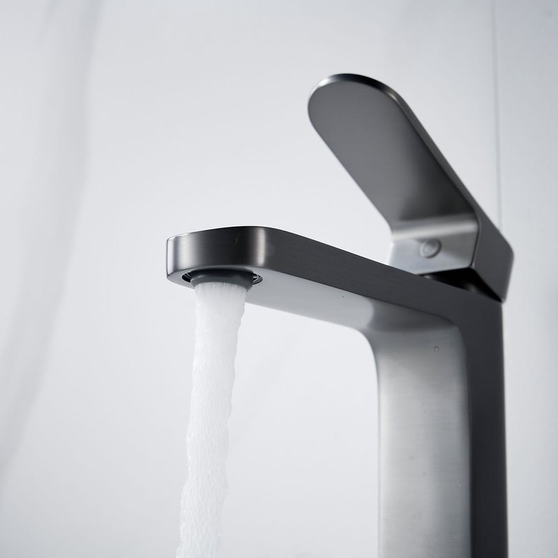 Смеситель для раковины Shevanik S4501T, оружейная сталь