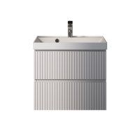 Тумба с раковиной AQUAme S1 60 подвесная, 2 ящика, белый глянец