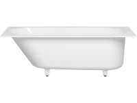 Ванна из искусственного камня Salini Ornella S-Stone 180x80 см, встраиваемая, матовая белая, на ножках
