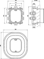 Встраиваемый смеситель для душа и ванны Ravak Flat X070179 С ВНУТРЕННЕЙ ЧАСТЬЮ, черный матовый