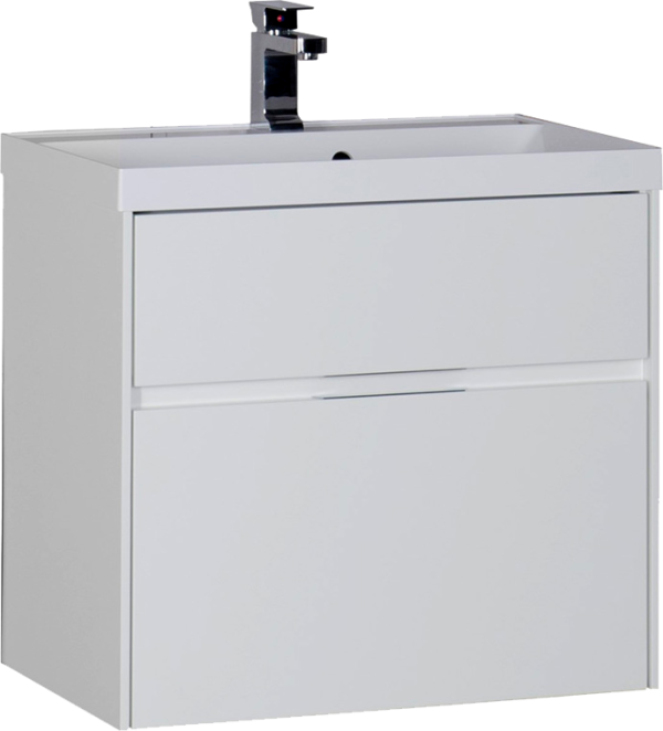 Тумба под раковину Aquanet Латина 70 2 ящика белая
