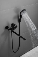 Смеситель с длинным изливом для ванны BELZ B813 B22813-7 черный