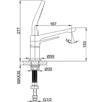 Смеситель на борт ванны Frap H61 F1161 хром Смеситель на борт ванны Frap H61 F1161 хром