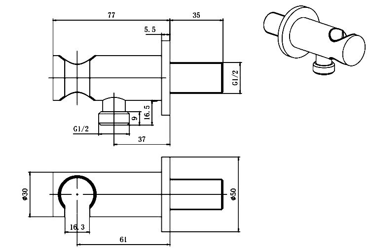 Шланговое подключение Splendy AA215YRLNB брашированный никель