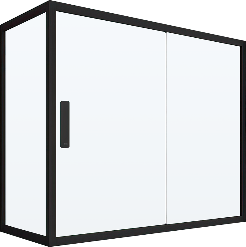 Шторка на ванну Kubele DE019 PR-CLN-BLMT 150х70 см, профиль матовый черный