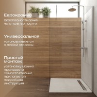 Душевая перегородка DIWO Орёл 100 см, профиль хром матовый