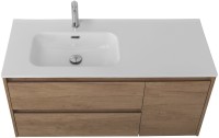 Тумба с раковиной BelBagno Kraft 100 L, 2 ящика, дверца, rovere nebrasca nature