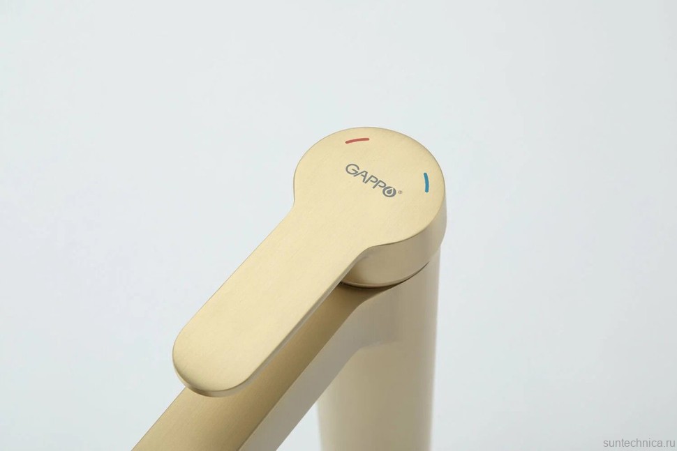 Смеситель для раковины Gappo G99-33 G1099-83 золотой сатин