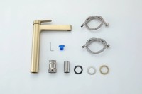 Смеситель для раковины Gappo G99-33 G1099-83 золотой сатин Смеситель для раковины Gappo G99-33 G1099-83 золотой сатин